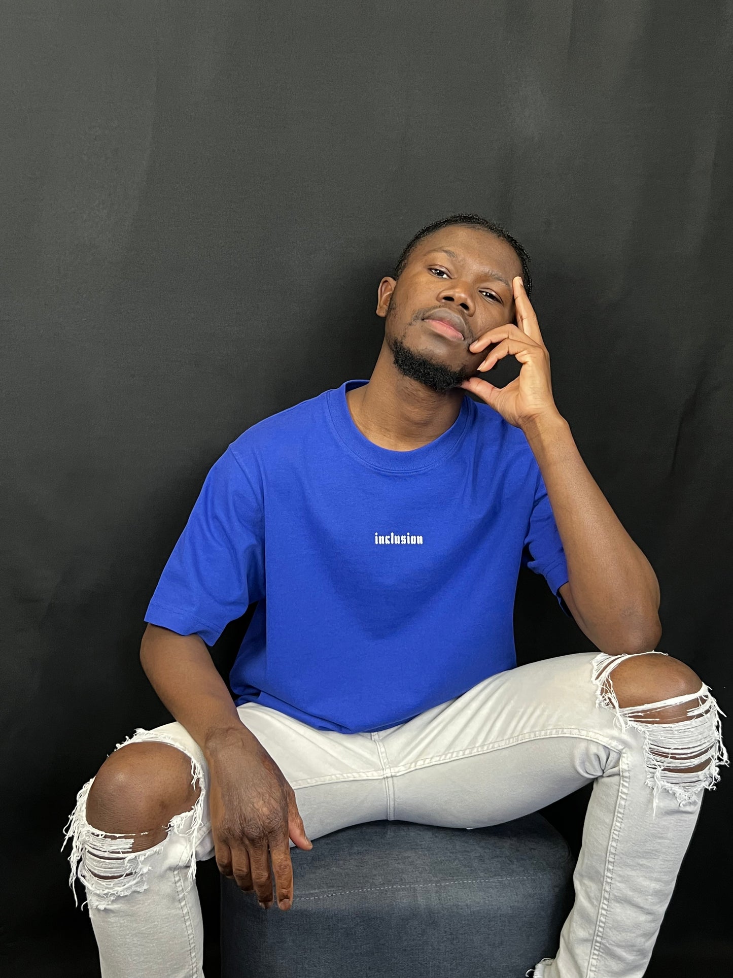 T-Shirt Inclusion Worker blue Unisexe